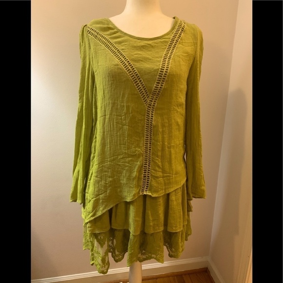 Monoreno Boutique green Spring dress, size M - Picture 1 of 7